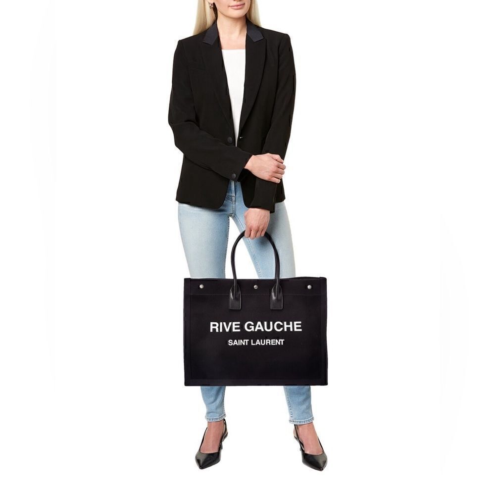 Saint Laurent Rive Gauche black and white tote bag purse brand new never used! - Picture 3 of 16